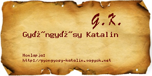 Gyöngyösy Katalin névjegykártya