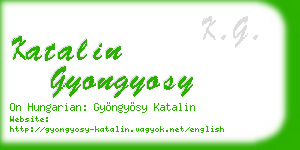 katalin gyongyosy business card